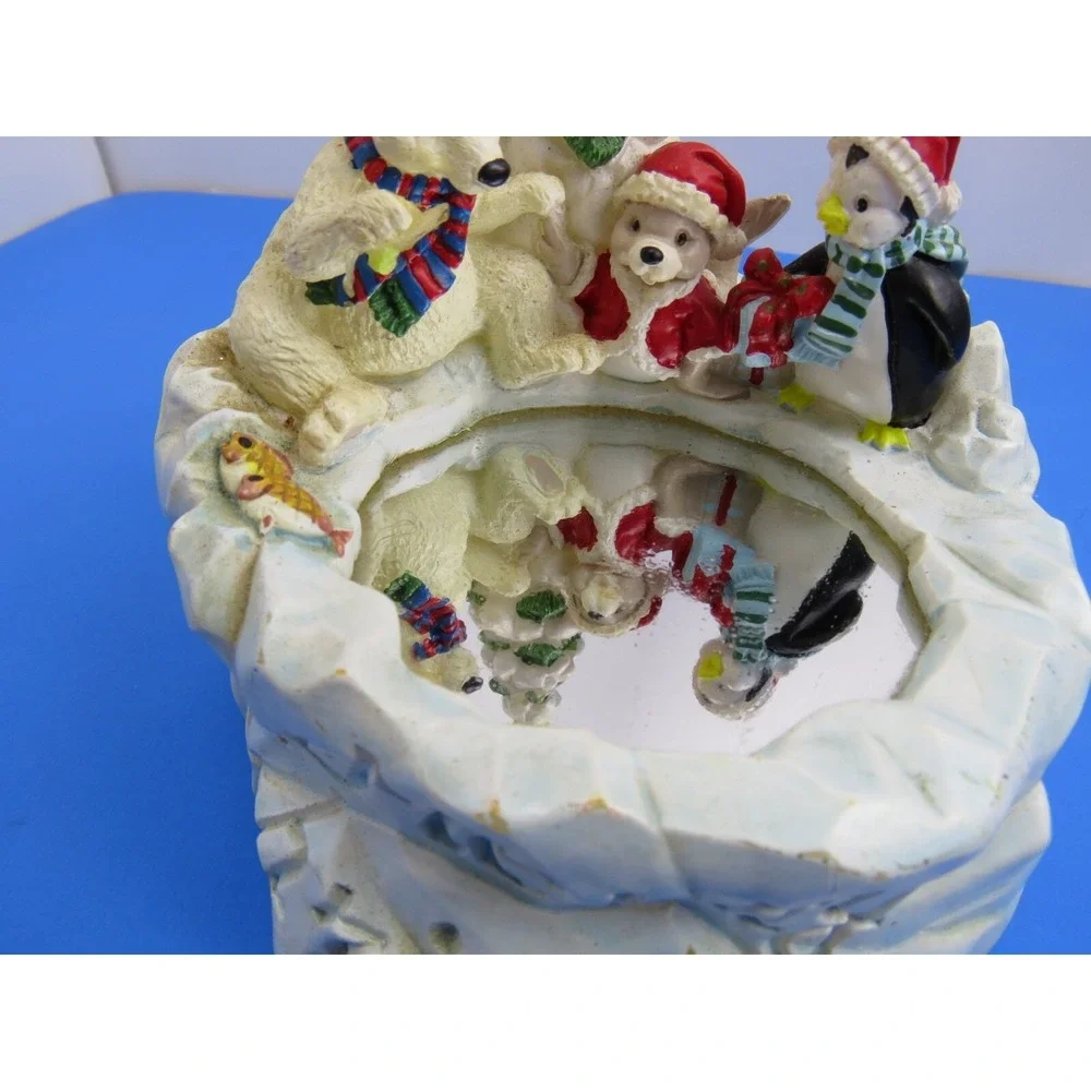 House Of Lloyd Fishing Pond Motion Music Box Christmas Rare 1994